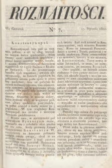 Rozmaitości : oddział literacki Gazety Lwowskiej. 1822, nr 7