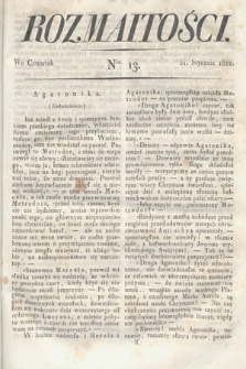 Rozmaitości : oddział literacki Gazety Lwowskiej. 1822, nr 13