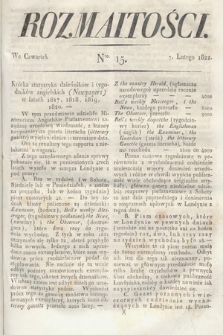 Rozmaitości : oddział literacki Gazety Lwowskiej. 1822, nr 15