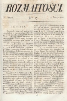 Rozmaitości : oddział literacki Gazety Lwowskiej. 1822, nr 17