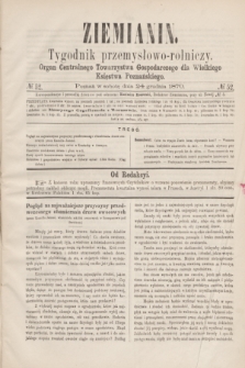 Ziemianin : tygodnik przemysłowo-rolniczy : Organ Centralnego Towarzystwa Gospodarczego dla Wielkiego Księstwa Poznańskiego. 1870, № 52 (24 grudnia)