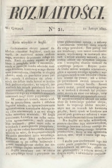 Rozmaitości : oddział literacki Gazety Lwowskiej. 1822, nr 21