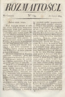 Rozmaitości : oddział literacki Gazety Lwowskiej. 1822, nr 24