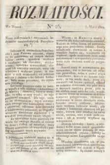 Rozmaitości : oddział literacki Gazety Lwowskiej. 1822, nr 26