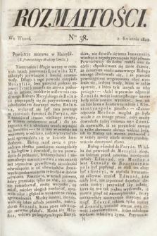 Rozmaitości : oddział literacki Gazety Lwowskiej. 1822, nr 38