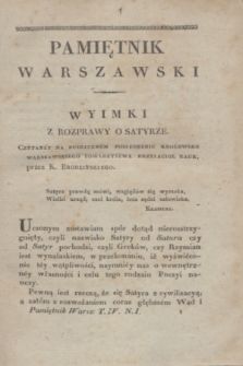 Pamiętnik Warszawski. 1823, T.4, [ner 1] ([styczeń])