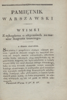 Pamiętnik Warszawski. 1823, T.4, [ner 4] ([grudzień])