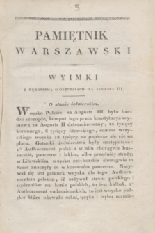 Pamiętnik Warszawski. 1823, T.5, [ner 1] ([maj])