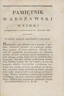 Pamiętnik Warszawski. 1823, T.5, [ner 4] ([sierpień])