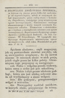 Dziennik Wileński. Nauki Stosowane do Rolnictwa, Rękodzieł, Sztuk, Rzemiosł, Gospodarstwa, i Handlu. T.3 (listopad 1826)