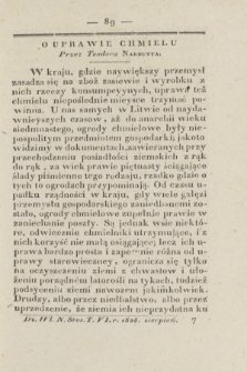 Dziennik Wileński. Nauki Stosowane do Rolnictwa, Rękodzieł, Sztuk, Rzemiosł, Gospodarstwa, i Handlu. T.7 (sierpień 1828)