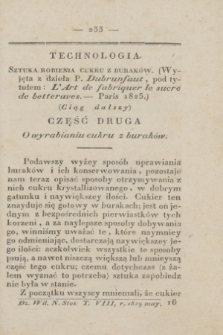 Dziennik Wileński. Nauki Stosowane do Rolnictwa, Rękodzieł, Sztuk, Rzemiosł, Gospodarstwa, i Handlu. T.8 (may 1829)