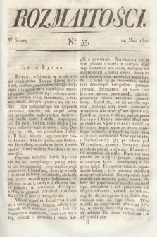 Rozmaitości : oddział literacki Gazety Lwowskiej. 1822, nr 55