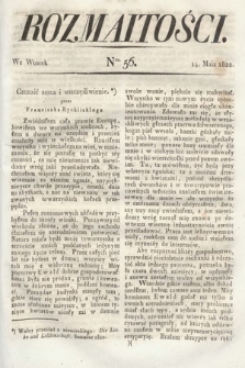 Rozmaitości : oddział literacki Gazety Lwowskiej. 1822, nr 56
