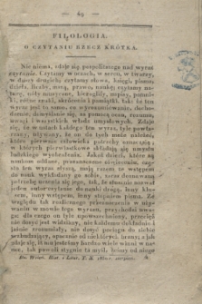 Dziennik Wileński. Historya i Literatura. T.10 (sierpień 1830)