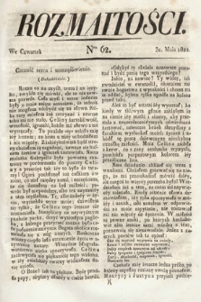 Rozmaitości : oddział literacki Gazety Lwowskiej. 1822, nr 62