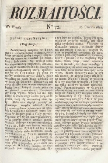 Rozmaitości : oddział literacki Gazety Lwowskiej. 1822, nr 72