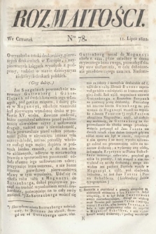 Rozmaitości : oddział literacki Gazety Lwowskiej. 1822, nr 78