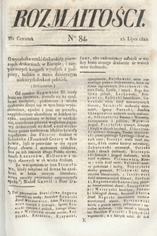 Rozmaitości : oddział literacki Gazety Lwowskiej. 1822, nr 84
