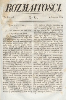 Rozmaitości : oddział literacki Gazety Lwowskiej. 1822, nr 87