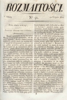 Rozmaitości : oddział literacki Gazety Lwowskiej. 1822, nr 91