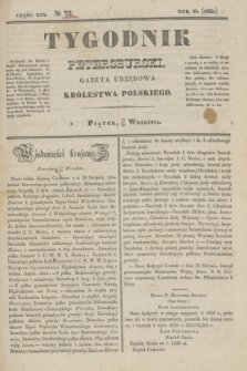 Tygodnik Petersburski : gazeta urzędowa Królestwa Polskiego. R.10, Cz.19, № 72 (27 września 1839)