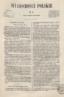 Wiadomości Polskie. R. 3, 1855, nr 5