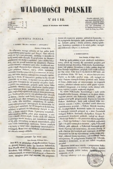 Wiadomości Polskie. R. 3, 1856, nr 14/15