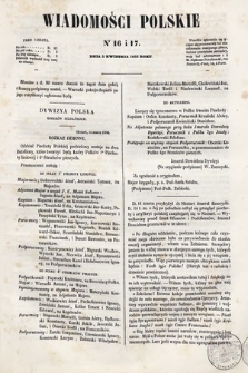 Wiadomości Polskie. R. 3, 1856, nr 16/17