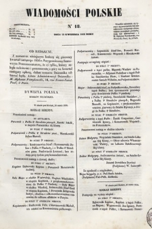 Wiadomości Polskie. R. 3, 1856, nr 18
