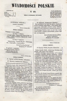 Wiadomości Polskie. R. 3, 1856, nr 19