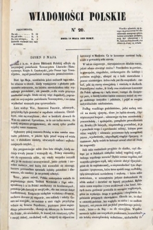 Wiadomości Polskie. R. 3, 1856, nr 20