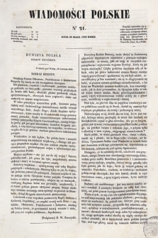 Wiadomości Polskie. R. 3, 1856, nr 21