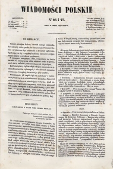 Wiadomości Polskie. R. 3, 1856, nr 26/27