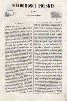 Wiadomości Polskie. R. 3, 1856, nr 28