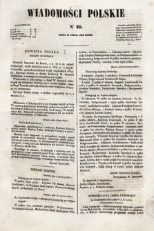 Wiadomości Polskie. R. 3, 1856, nr 29