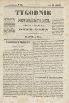 Tygodnik Petersburski : gazeta urzędowa Królestwa Polskiego. R.14, Cz.27, № 35 (19 maja 1843)