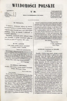 Wiadomości Polskie. R. 3, 1856, nr 36
