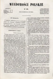 Wiadomości Polskie. R. 3, 1856, nr 37