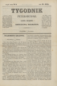 Tygodnik Petersburski : gazeta urzędowa Królestwa Polskiego. R.16, Cz.31, № 9 (14 lutego 1845)