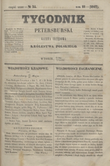 Tygodnik Petersburski : gazeta urzędowa Królestwa Polskiego. R.18, Cz.35, № 35 (1 czerwca 1847)