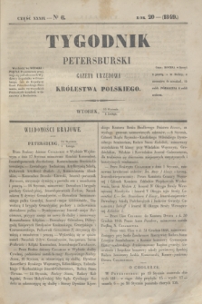 Tygodnik Petersburski : gazeta urzędowa Królestwa Polskiego. R.20, Cz.39, № 6 (6 lutego 1849)