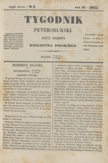 Tygodnik Petersburski : gazeta urzędowa Królestwa Polskiego. R.24, Cz.47, № 8 (11 lutego 1853)