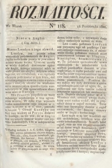 Rozmaitości : oddział literacki Gazety Lwowskiej. 1822, nr 118