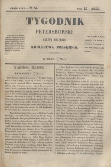Tygodnik Petersburski : gazeta urzędowa Królestwa Polskiego. R.25, Cz.49, № 35 (23 maja 1854)