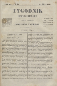 Tygodnik Petersburski : gazeta urzędowa Królestwa Polskiego. R.25, Cz.49, № 37 (30 maja 1854)