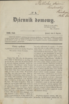 Dziennik domowy. [T.1], № 1 (8 stycznia 1840) + wkładka
