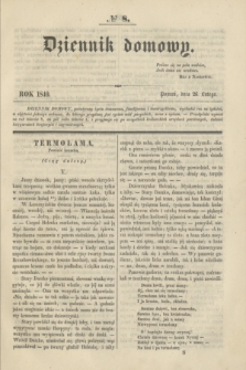 Dziennik domowy. [T.1], № 8 (26 lutego 1840) + wkładka
