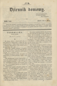 Dziennik domowy. [T.1], № 9 (4 marca 1840) + wkładka
