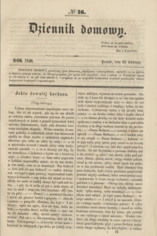 Dziennik domowy. [T.1], № 16 (22 kwietnia 1840) + wkładka